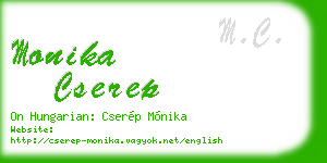 monika cserep business card