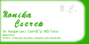 monika cserep business card